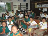 Fiore School in the Philippines - Steve Heintz visits with students at Fiore School